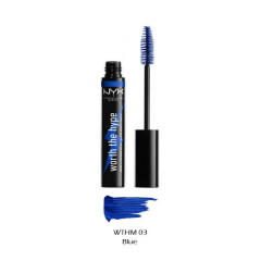 Colored mascara NYX Cosmetics Worth the Hype Volumizing & Lengthening Mascara (7 ml and 5.25 ml) 03 Blue (WTHM03)