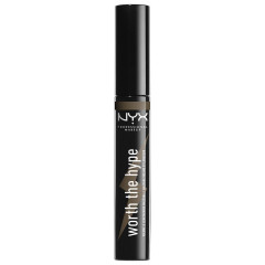 Colored mascara for eyelashes NYX Cosmetics Worth the Hype Volumizing & Lengthening Mascara (7 ml and 5.25 ml) 02 BROWNISH BLACK (WTHM02)