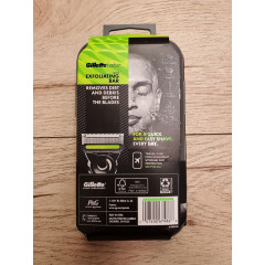 Бритва Gillette Labs з відшелушувальною полоскою зі стійкою та дорожнім футляром, 12 картриджів