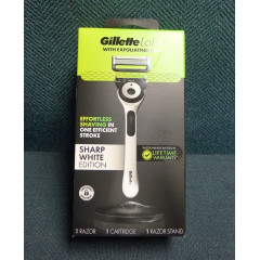 Бритва Gillette Labs з відлущувальною смугою та підставкою (Лімітована серія білого кольору) 1 станок і 1 картридж