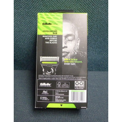 Бритва Gillette Labs з відлущувальною смугою та підставкою (Лімітована серія білого кольору) 1 станок і 1 картридж