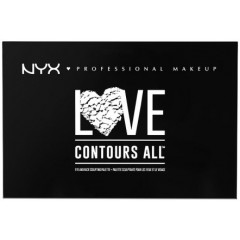 NYX Love Contours All Palette (eye shadows + brow powder + highlighter + contouring powder)