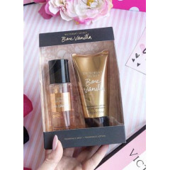 Perfumed set of spray and lotion for body Victoria's Secret Bare Vanilla Mini Mist & Lotion Set