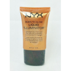 NYX Cosmetics Born To Glow Liquid Illuminator Cream Highlighter (18) Pure Gold - Gold pearl (LI03)