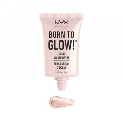 NYX Cosmetics Born To Glow Liquid Illuminator Cream Highlighter (18 ml) Sunbeam - Pale pink pearl (LI01)