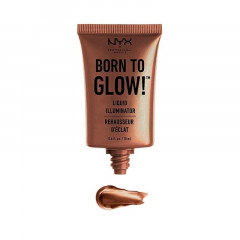NYX Cosmetics Born To Glow Liquid Illuminator cream highlighter (18 ml) Sun Goddess - Bronze pearl (LI04)