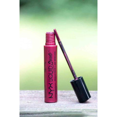 NYX Liquid Suede Metallic Matte Lipstick (4ml) in BIKER BABE (LSCL35) - liquid lipstick for lips.