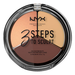 Палитка для контурінгу NYX Cosmetics 3 Steps to Sculpt Face Sculpting Palette (5 г) 3 Medium (3STS03)