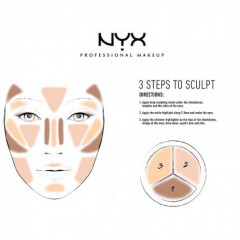 Палетка для контурінгу NYX Cosmetics 3 Steps to Sculpt Face Sculpting Palette (5 г) 1 Fair (3STS01)