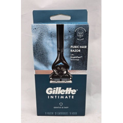 Чоловіча бритва для інтимних місць Gillette Intimate станок 6 лез для відбрізкування підставка