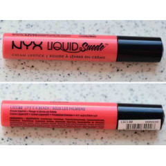 NYX Cosmetics Liquid Suede Cream Lipstick (4 ml) LIFE"S A BEACH - BRIGHT CORAL (LSCL02)