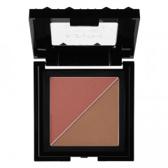 NYX Cheek Contour Duo Palette (2.5 grams) in Wine & Dine (CHCD04) - highlighter and contouring for the face.