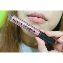 Liquid matte lipstick NYX Cosmetics LIP LINGERIE BEDTIME FLIRT - RED TONED PINK (LIPLI08)