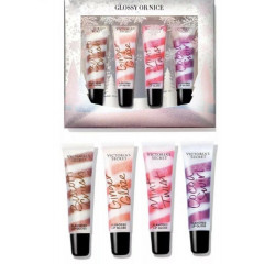 Подарунковий набір блисків для губ 4шт Victoria`s Secret Glossy Or Nice Flavored Lip Gloss