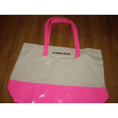Сумка Victoria`s Secret Logo Shopper Beach Large Tote Bag Колір Рожевий Бежевий