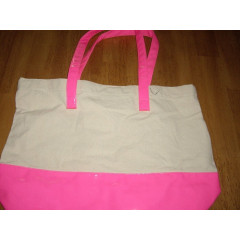 Сумка Victoria`s Secret Logo Shopper Beach Large Tote Bag Колір Рожевий Бежевий