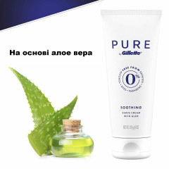 Крем для гоління Gillette Pure з екстрактом алое вера захист від подразнень 177 мл