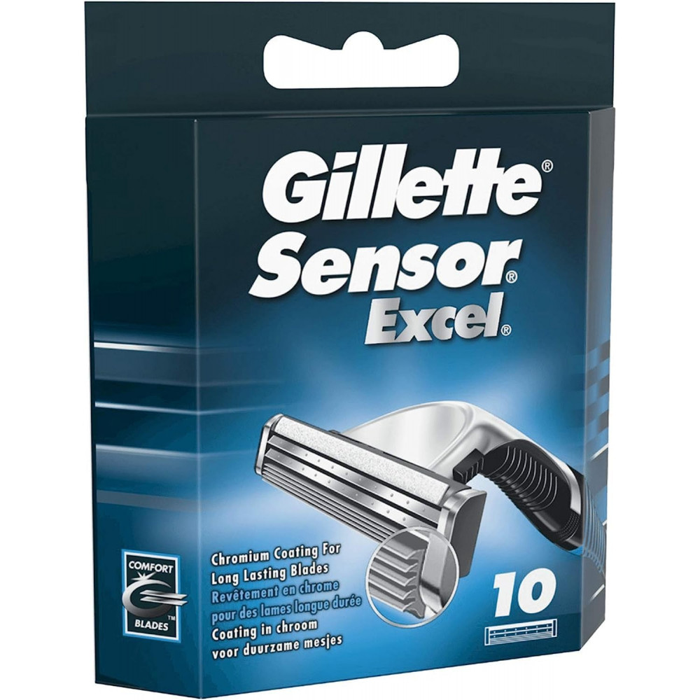 Gillette Sensor Excel shaving cartridges for men 10 pack