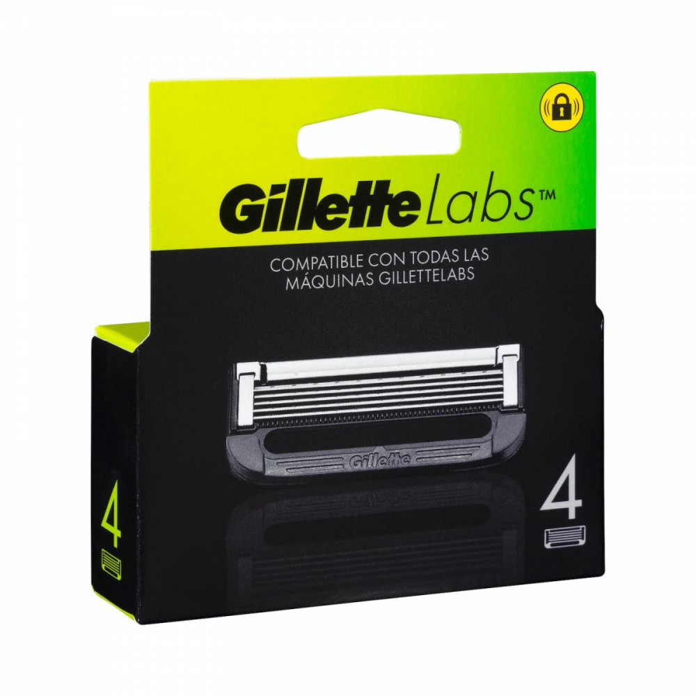 Картриджи для бритвы Gillette Labs с отшелушивающей технологией 4 шт