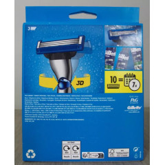 Станок для гоління Gillette Mach3 Turbo 3D з набором з 10 змінних картриджів
