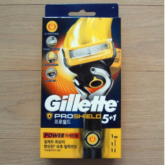 Shaving machine Gillette Fusion ProShield Power Yellow manufacture Korea (1 cartridge 1 battery included)