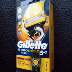 Shaving machine Gillette Fusion ProShield Power Yellow manufacture Korea (1 cartridge 1 battery included)