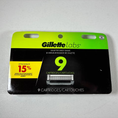 Gillette Labs men's razor with exfoliating strip stand 12 cartridges and travel case