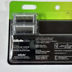 Gillette Labs men's razor with exfoliating strip stand 12 cartridges and travel case