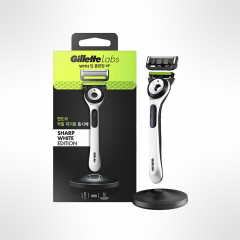 Лимитированная бритва Gillette Labs с эксклюзивной белой отделкой подставкой и 5 картриджами в комплекте