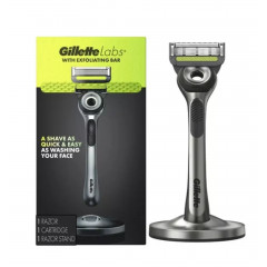 Подарочный комплект для мужчин Gillette Labs бритва с магнитной подставкой и гель-пеной для бритья 240 мл