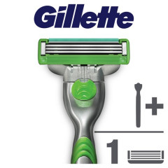 Gillette Mach3 Sensitive Power men's machine with one cartridge and battery pack