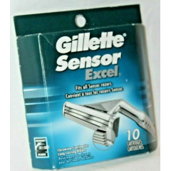 Бритвені картриджі Gillette Sensor Excel для чоловіків упаковка 10 шт