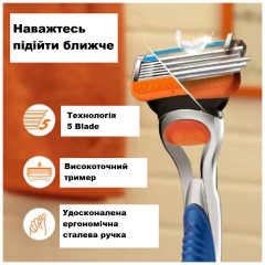 Gillette Fusion Power men's razor with 1 spare blade and 1 battery pack