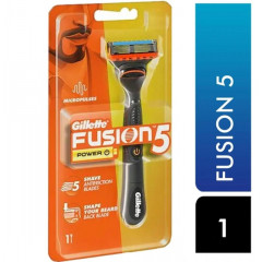 Gillette Fusion Power men's razor with 1 spare blade and 1 battery pack