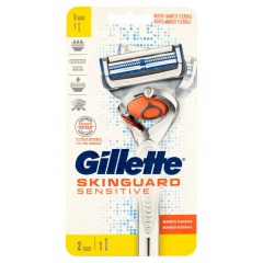 Gillette SkinGuard Sensitive razor with two replaceable cassettes