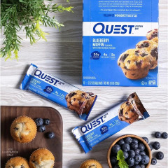 Енергетичний батончик Quest Protein Bar чорничний мафін без глютену 1 шт 60 г