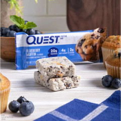 Енергетичний батончик Quest Protein Bar чорничний мафін без глютену 1 шт 60 г