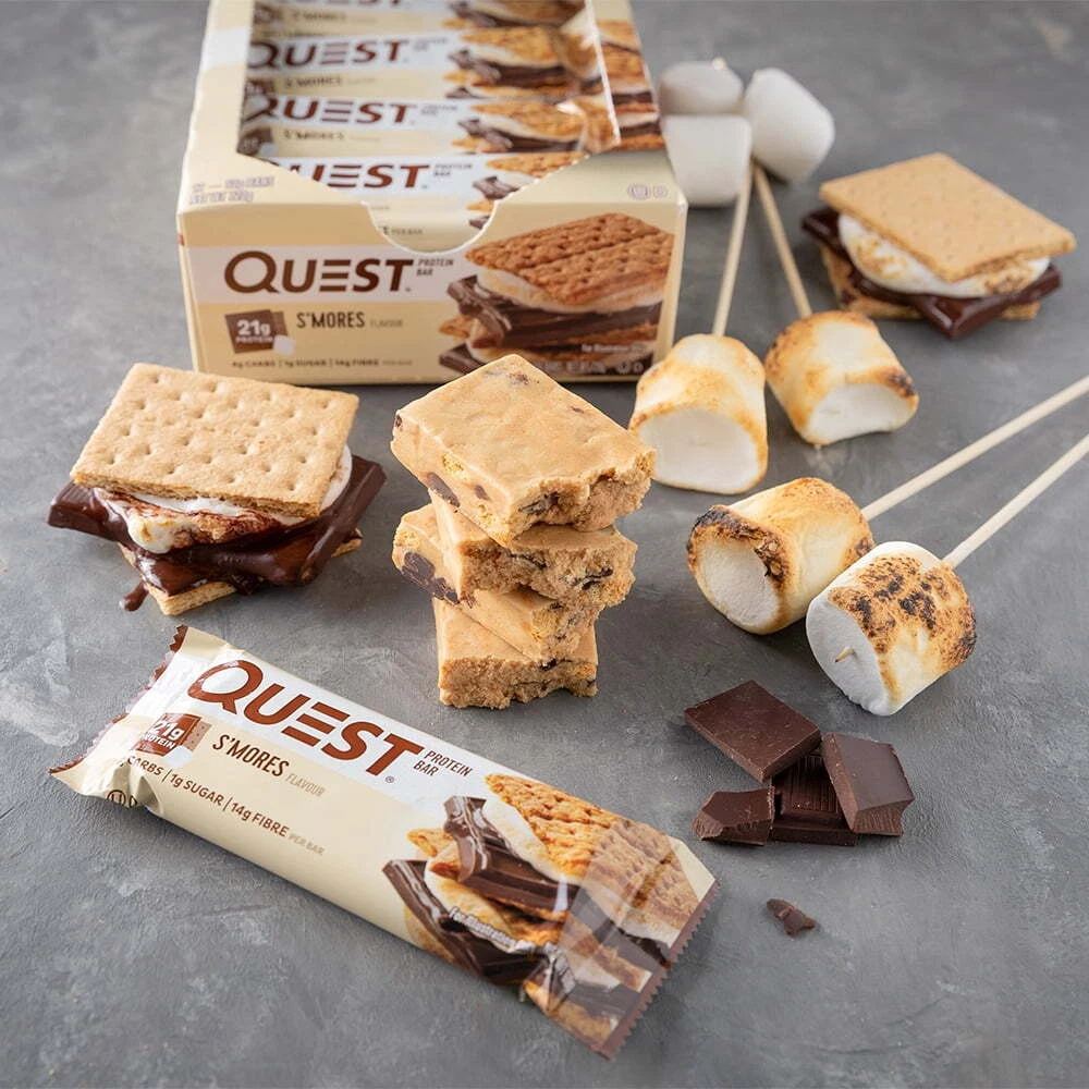 Спортивный батончик Quest Protein Bar вкус маршмеллоу и шоколада 1 шт 60 г
