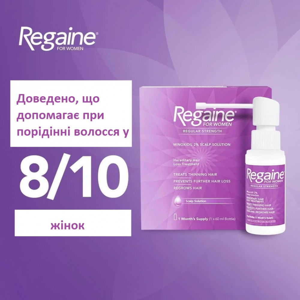 Hair loss remedy 2% Regaine for women 1 bottle 60 ml