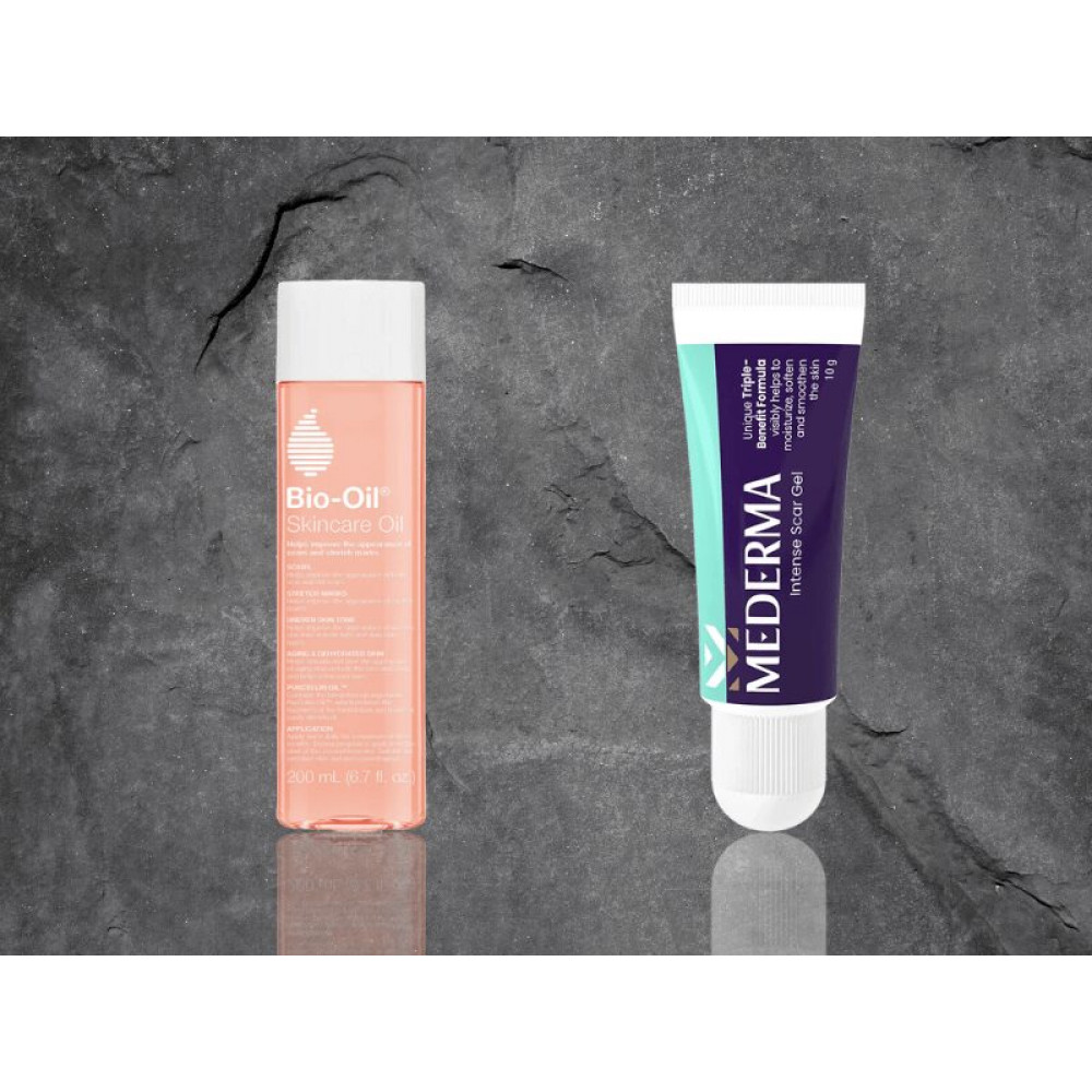 Набір від шрамів і розтяжок олія для тіла Bio-Oil 200 мл і гель Mederma Advanced 20 г