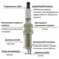 Свічка запалювання NGK SILZKBR8D8S 97506 для BMW E84 E89 F06