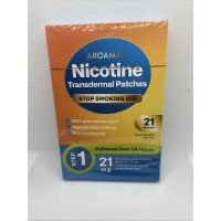 Прозрачные никотиновые пластыри Aroamas 1 Step 21 шт 21 мг 