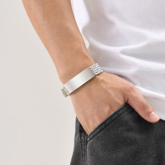 Браслет Quanxi Water Jewelry BS-153 унісекс сріблястий
