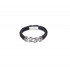 Lovemyson magnetic bracelet double steel colored leather with no inscriptions