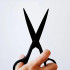 ALLEX Black Japanese steel office scissors, black
