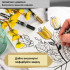 Набор акриловых маркеров Stylo Metallic 0,7 мм 4 цвета черный золотой серебристый белый