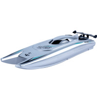 High-speed remote-controlled boat with one battery included gray