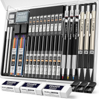 Nicpro 35-piece mechanical pencil set with leads and erasers