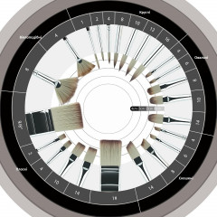 Artify Expert Series 25-piece painting brush set in a case