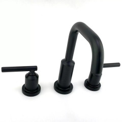 Двоважільний змішувач для раковини Moen T6142BL-9000, матовий чорний